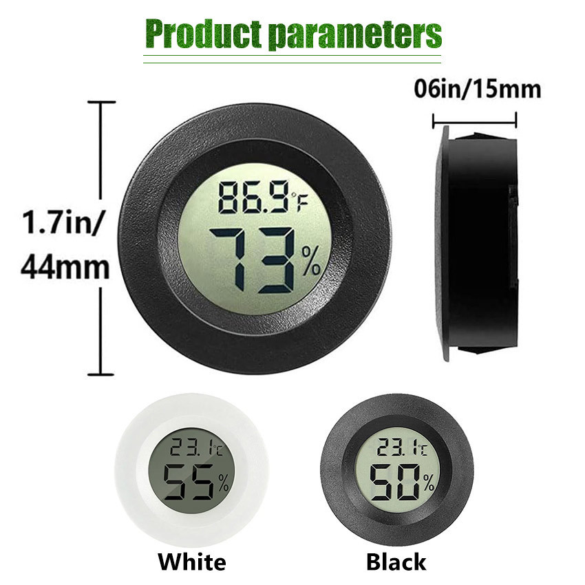 Jual Termometer Higrometer Digital Bulat / Pengukur Suhu dan Kelembapan ...