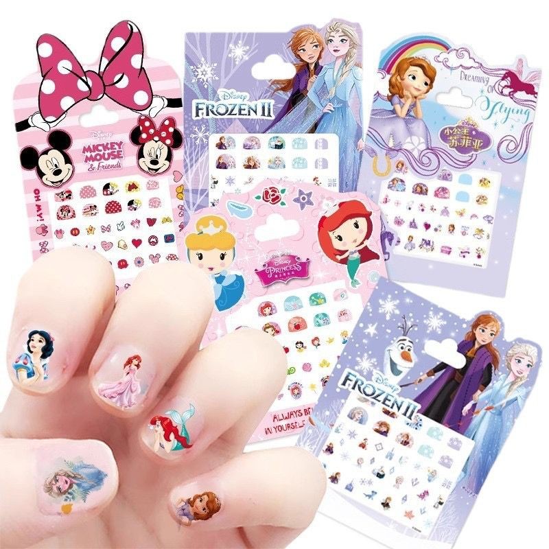 Jual Stiker Kuku Anak Nail Art Sticker Kartun Karakter Pirncess Frozen ...