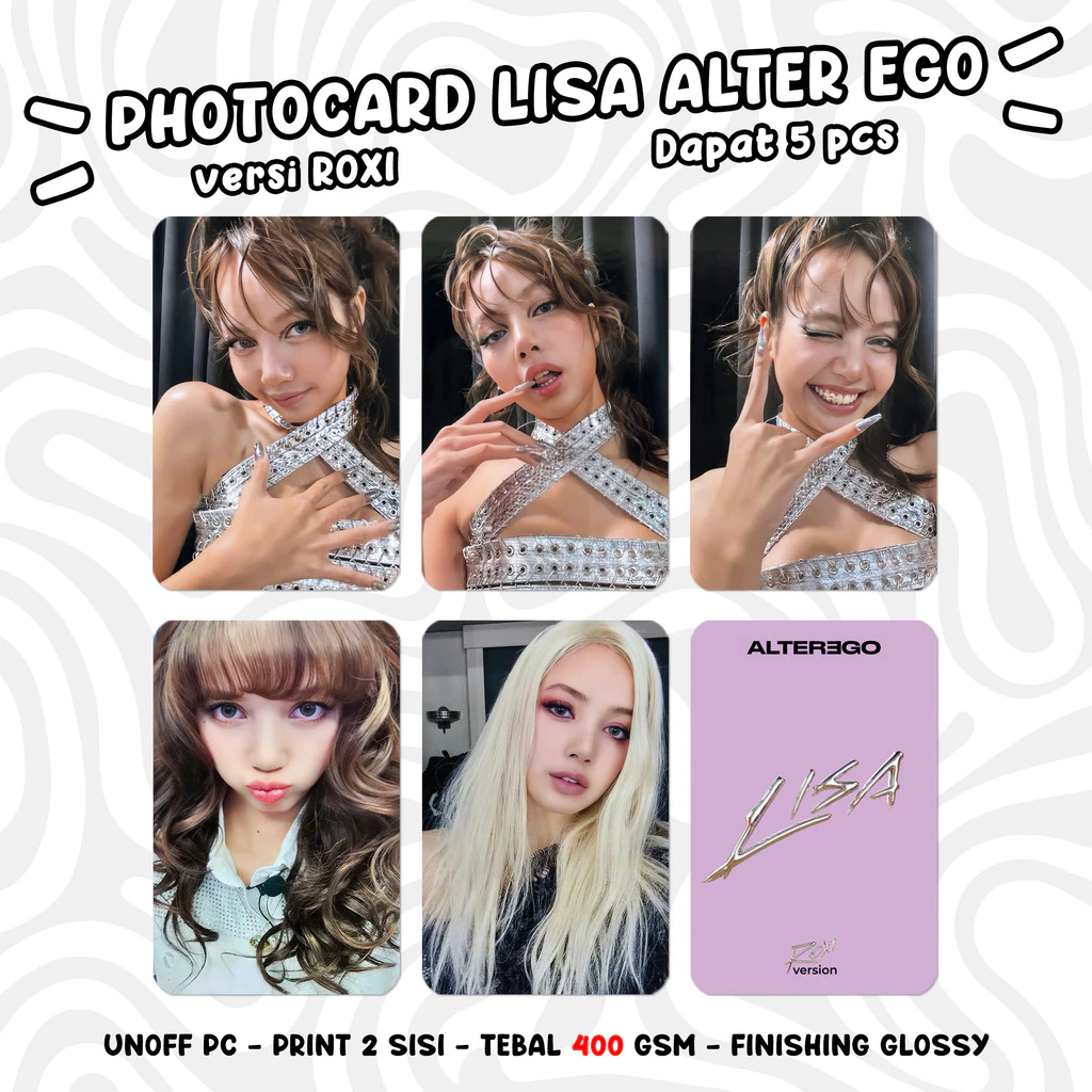 Photocard BLACKPINK LISA ALTER EGO Unofficial KPOP PC dan Koleksi Fans