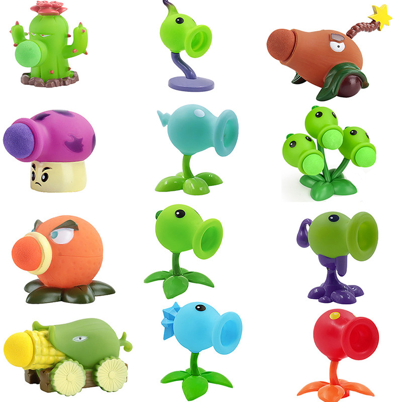 Jual 1pcs Plants vs Zombies Peashooter Gatling Pea shooter PVC Zombie ...