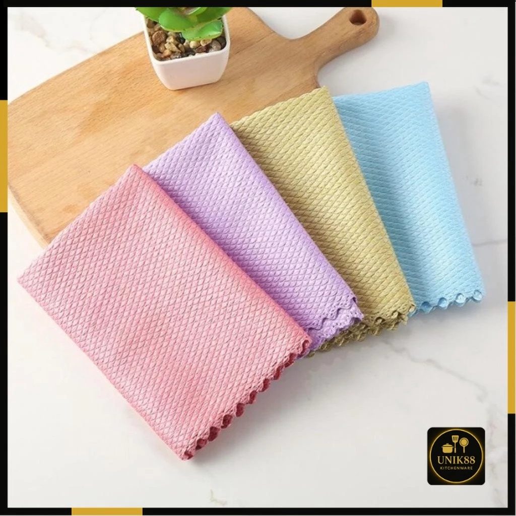 [UNIK88] Kain Lap Kaca (25*25cm) Kain Lap Piring Hand Towel Kain Kaca Mobil | AutoStock