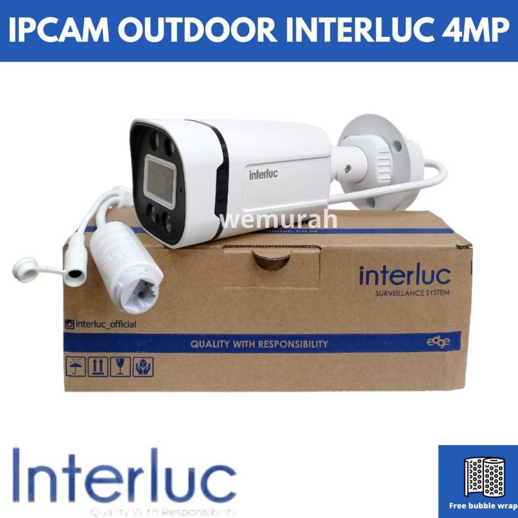 Jual Ipcam Outdoor Colorvu 4MP Interluc - Cctv Ipcam Interluc 4MP ...