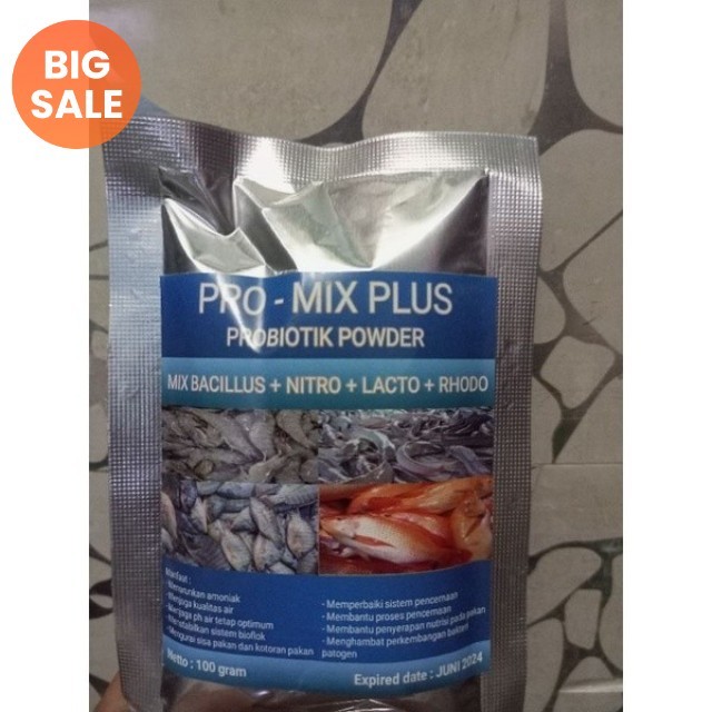Jual Probiotik Pro mix plus 100 gram / probiotik bioflok / pro mix plus ...