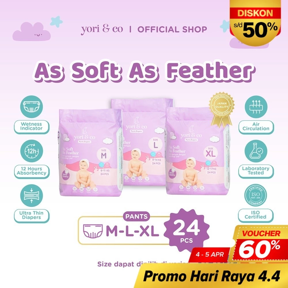 As Soft As Feather Pant Diaper - Diapers & Wipes premium dari Yori & Co