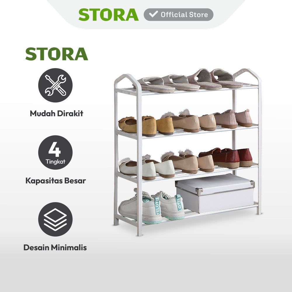 Jual Stora Rak Sepatu 4 Tingkat Shoe Rack Organizer Sandal Sepatu ...