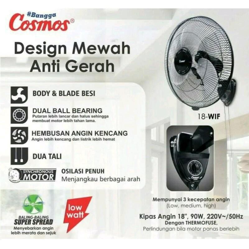Jual Wall Fan 18 Inch Cosmos Wif 1803 S Kipas Angin Dinding 18 Inch ...