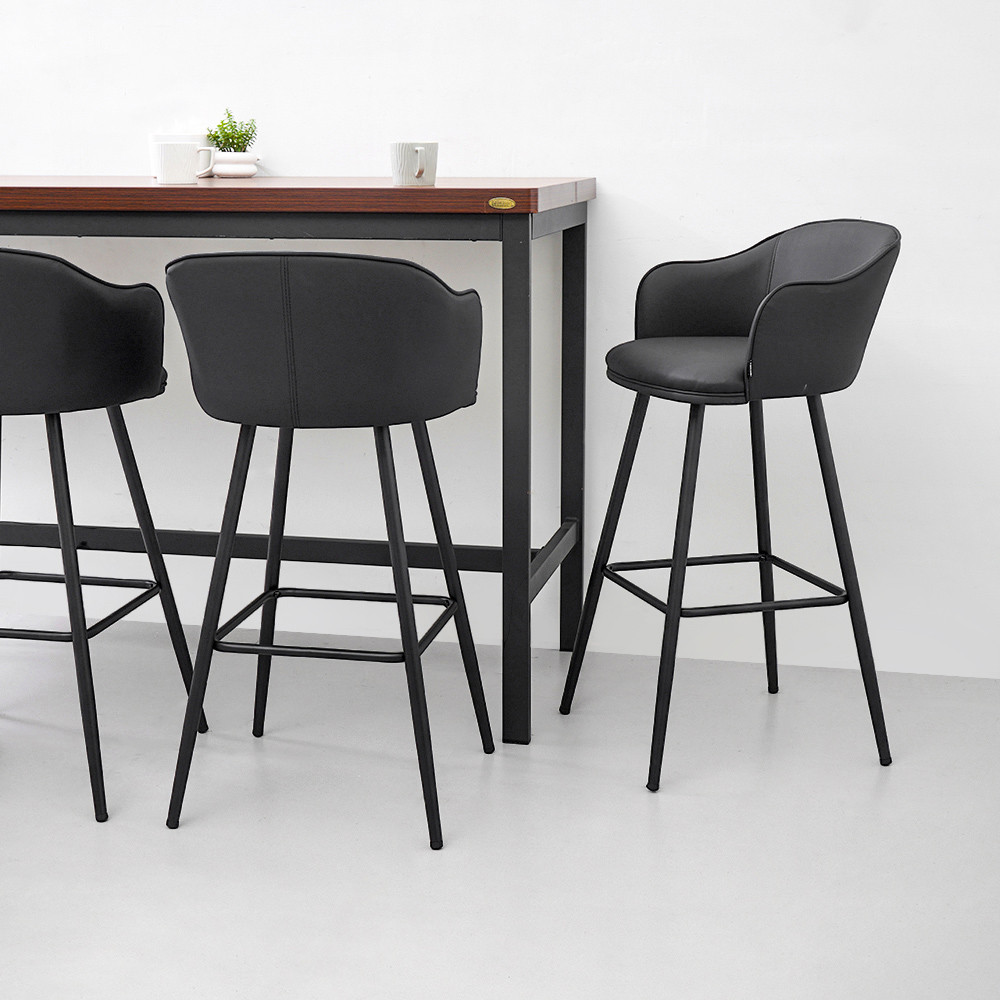 Jual Informa Yafford Kursi Bar Kulit - Hitam Bar Stool Kursi Kafe ...