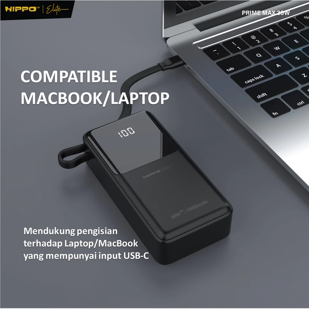 Hippo Elite PowerBank Prime Max PD 30W 10000mah Ultra Speed Super Fast Charging