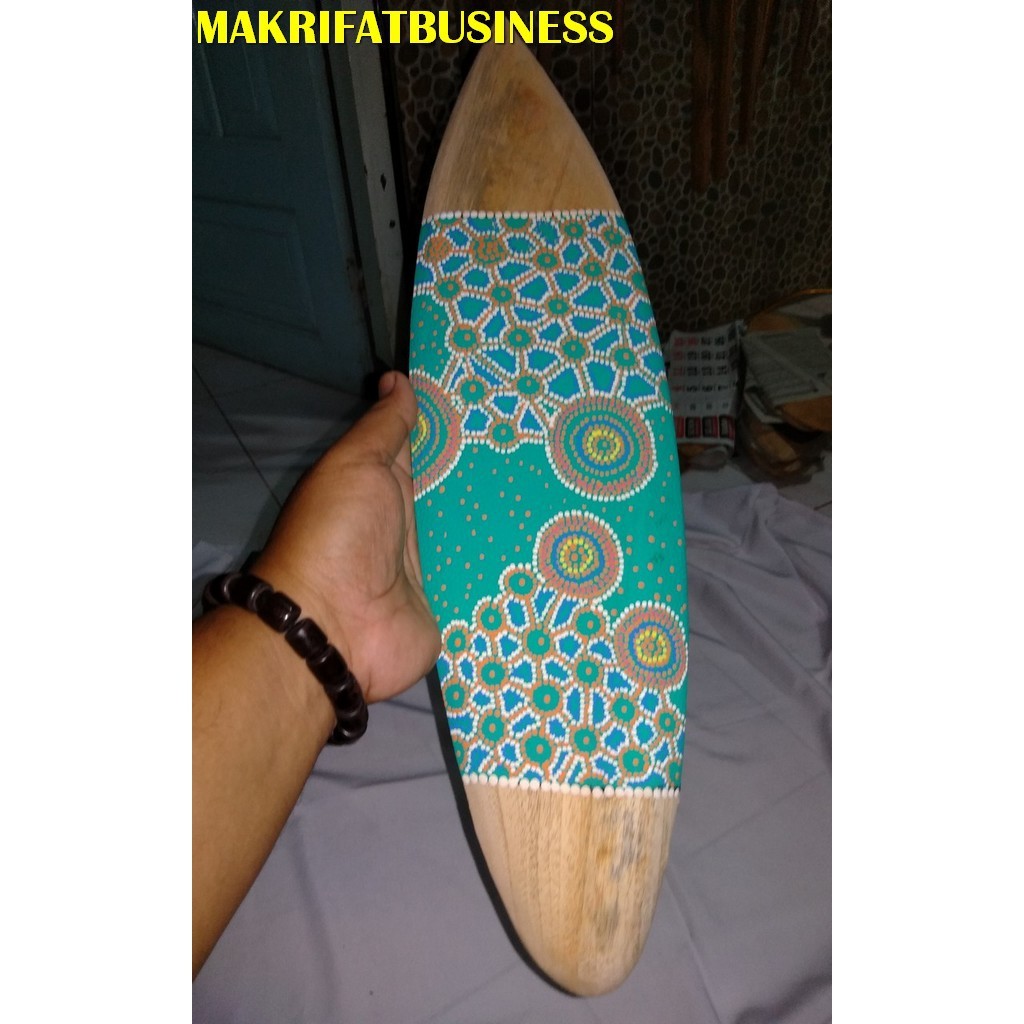 Jual MAKRIFATBUSINESS Surfing Kayu MAHUNI Dot Painting Aboriginal 40 cm ...