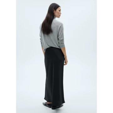 HoneyStore Rok Satin Silk Premium Satin Long Skirt Rok Satin Panjang