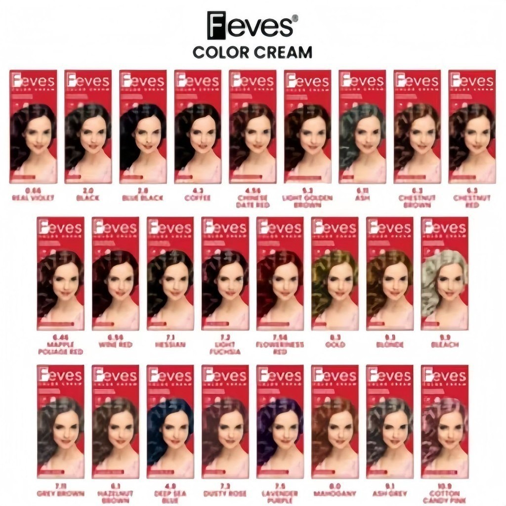 Jual Cat Rambut Feves 100ml - Pewarna Rambut Feves 100ml - Semir Rambut ...
