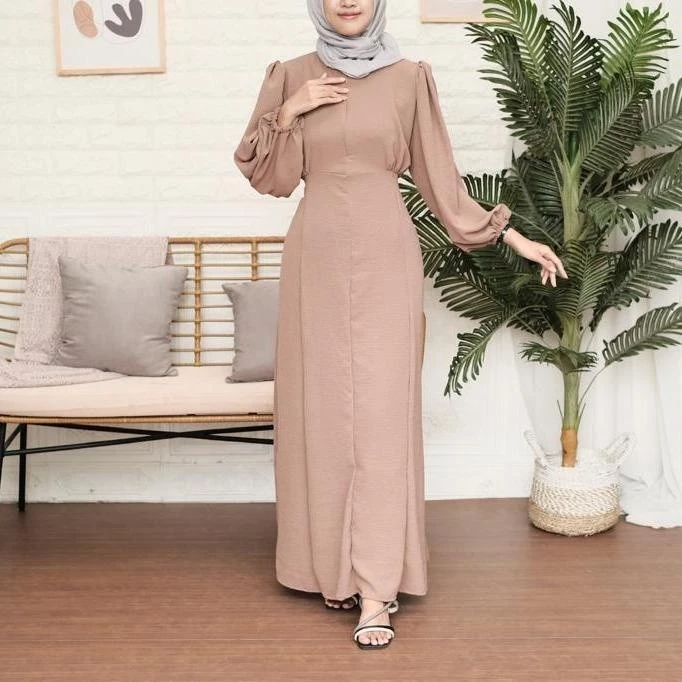 RONA Dress Gamis Premium airflow crincle full body