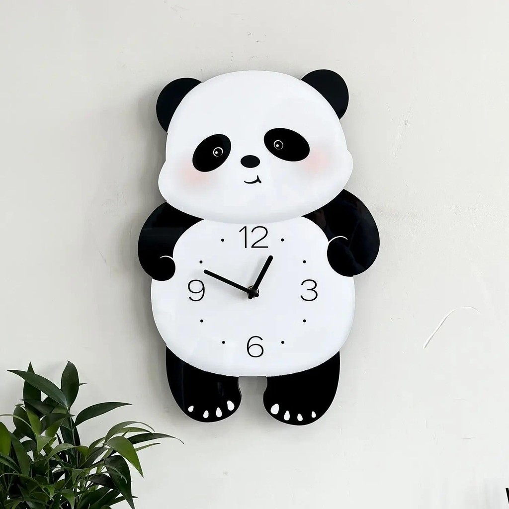 Jual Panda Swinging Wall Clock Home Decoration Living Room Kindergarten ...