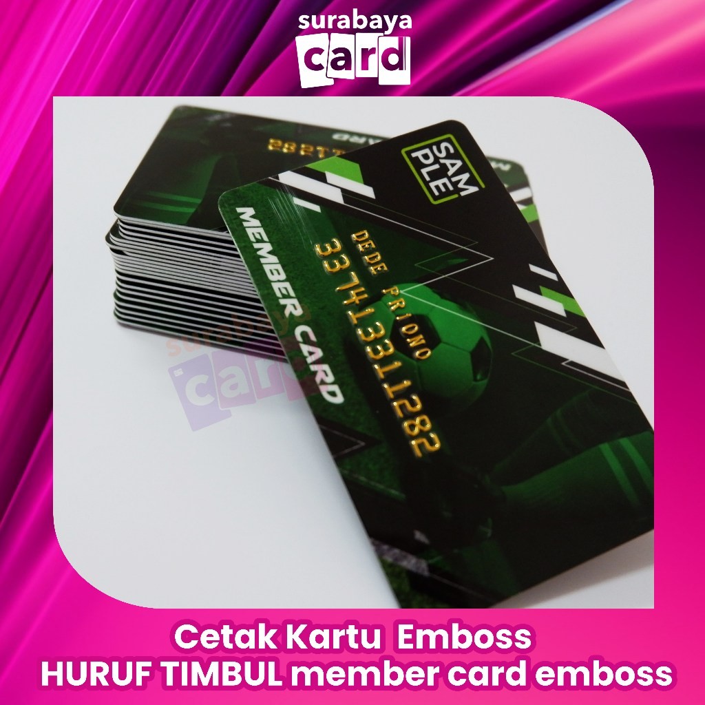 Jual Cetak Kartu Emboss Cetak IDcard Emboss HURUF TIMBUL member card ...