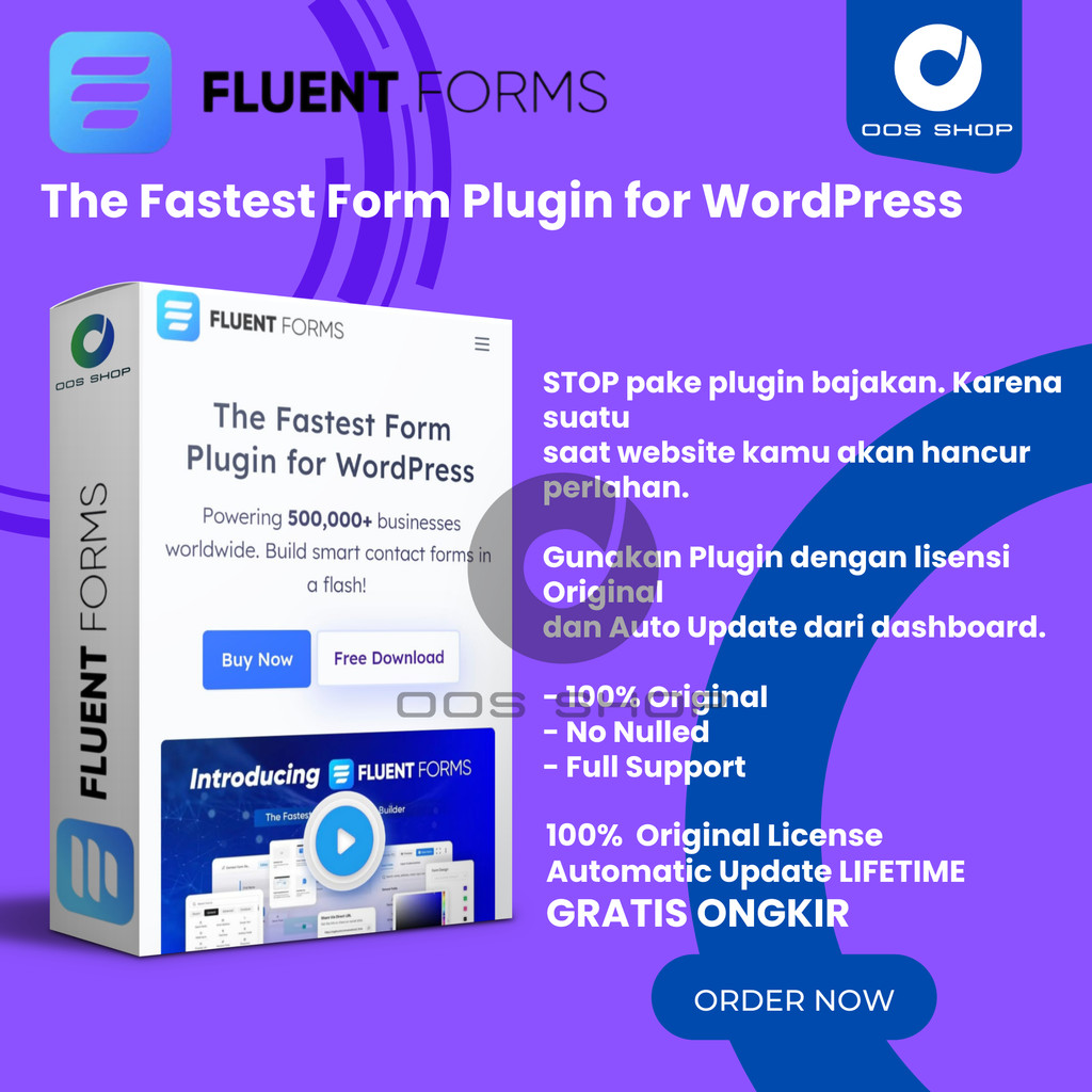 Jual WP Fluent Forms Pro Add-On Wordpress Plugin 100% Original License ...