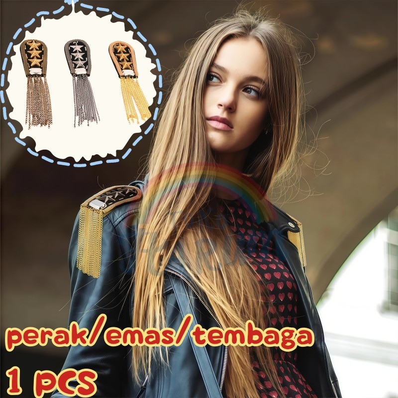 Jual 【New Arrivals】Evolet Pangkat Paskibra Bahu Model Rumbai Rivet ...