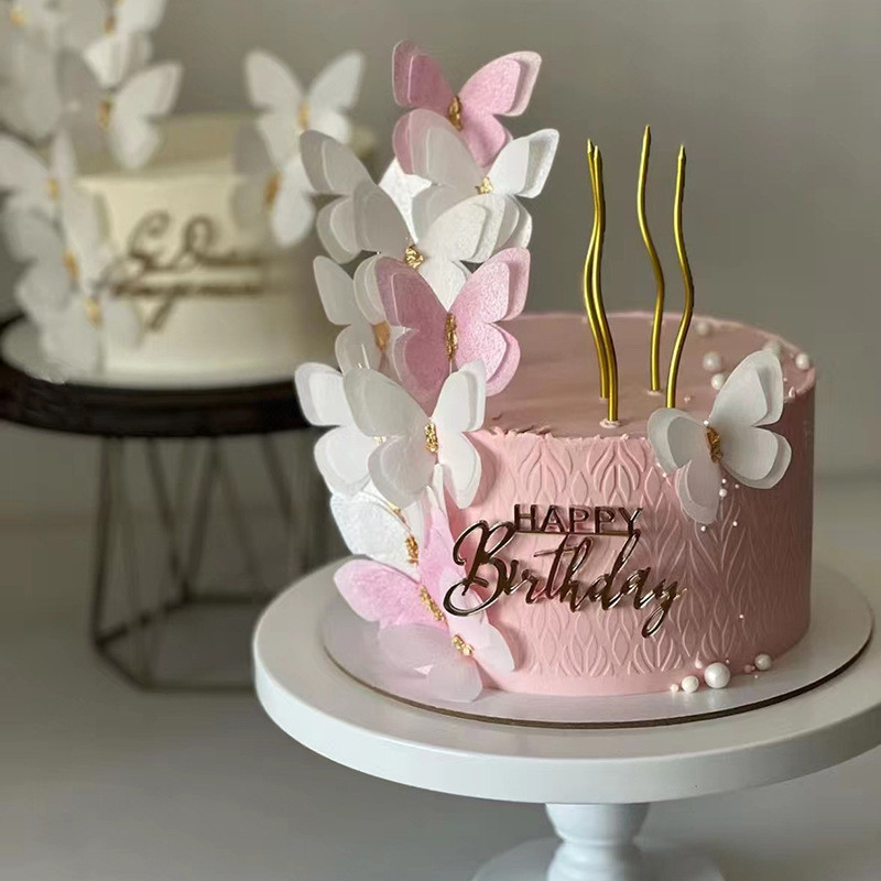 Jual Cake Topper Kupu Kupu Lapis Double Hiasan Kue Buket Butterfly ...