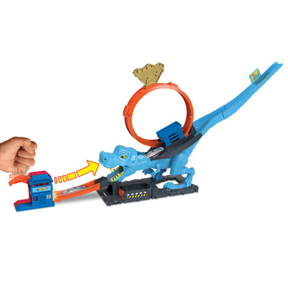 Jual Toys Kingdom Hot Wheels Playset City T-Rex Chomp Down Hkx42 Toys ...