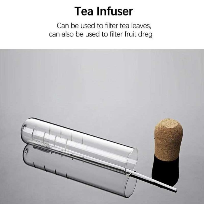 Jual Saringan Teh Celup Kaca Tahan Panas Glass Pipe Tea Infuser ...