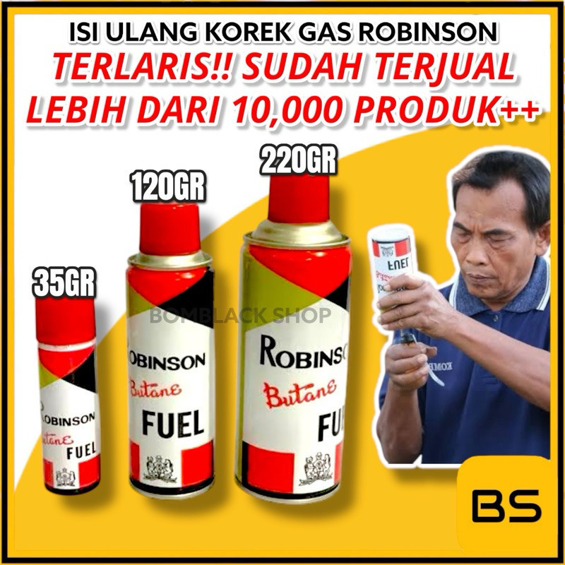 Jual PALING MURAH!! Isi Ulang Minyak Korek Api Gas ROBINSON 220 Gram ...