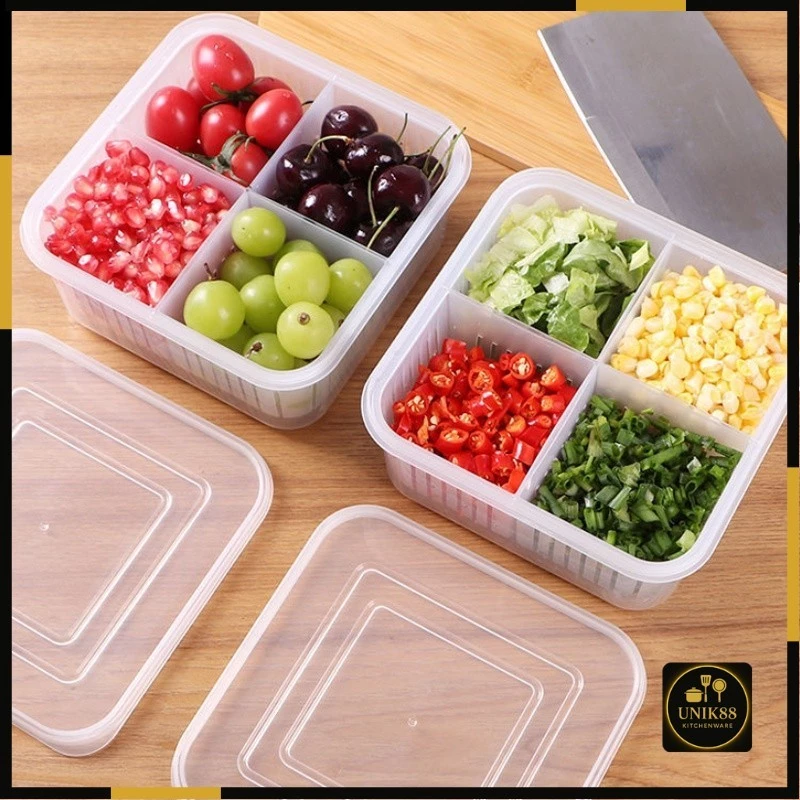 [UNIK88] kotak saringan wadah bawang /tempat buah sayuran dengan penutup | AutoStock