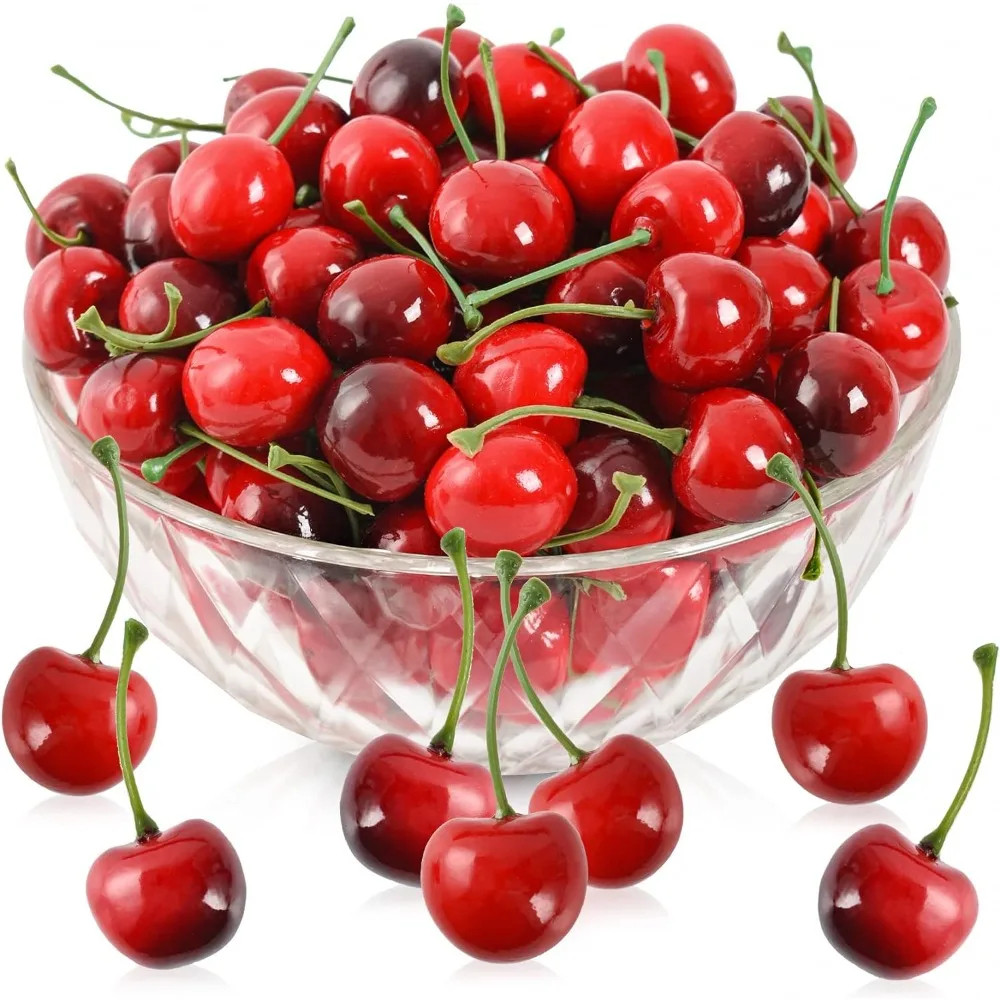 Jual Buah Cherry Artificial Palsu Buah Cherry Hias Palsu Chery Hiasan ...
