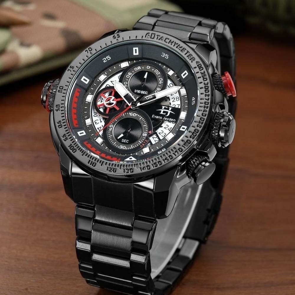 Evans Jayden Jam Tangan Pria 9466 Stainless Sapphire 5ATM foto 2