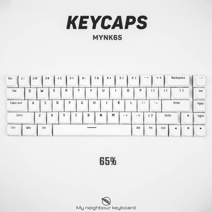 Jual MYNK White Keycaps Set for 65 Layout - OSA PBT Doubleshot | Shopee ...