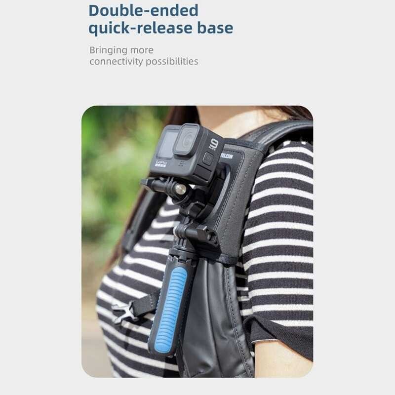 Jual TELESIN 360 Degree Rotate Mount for GoPro with Backpack Bracket ...