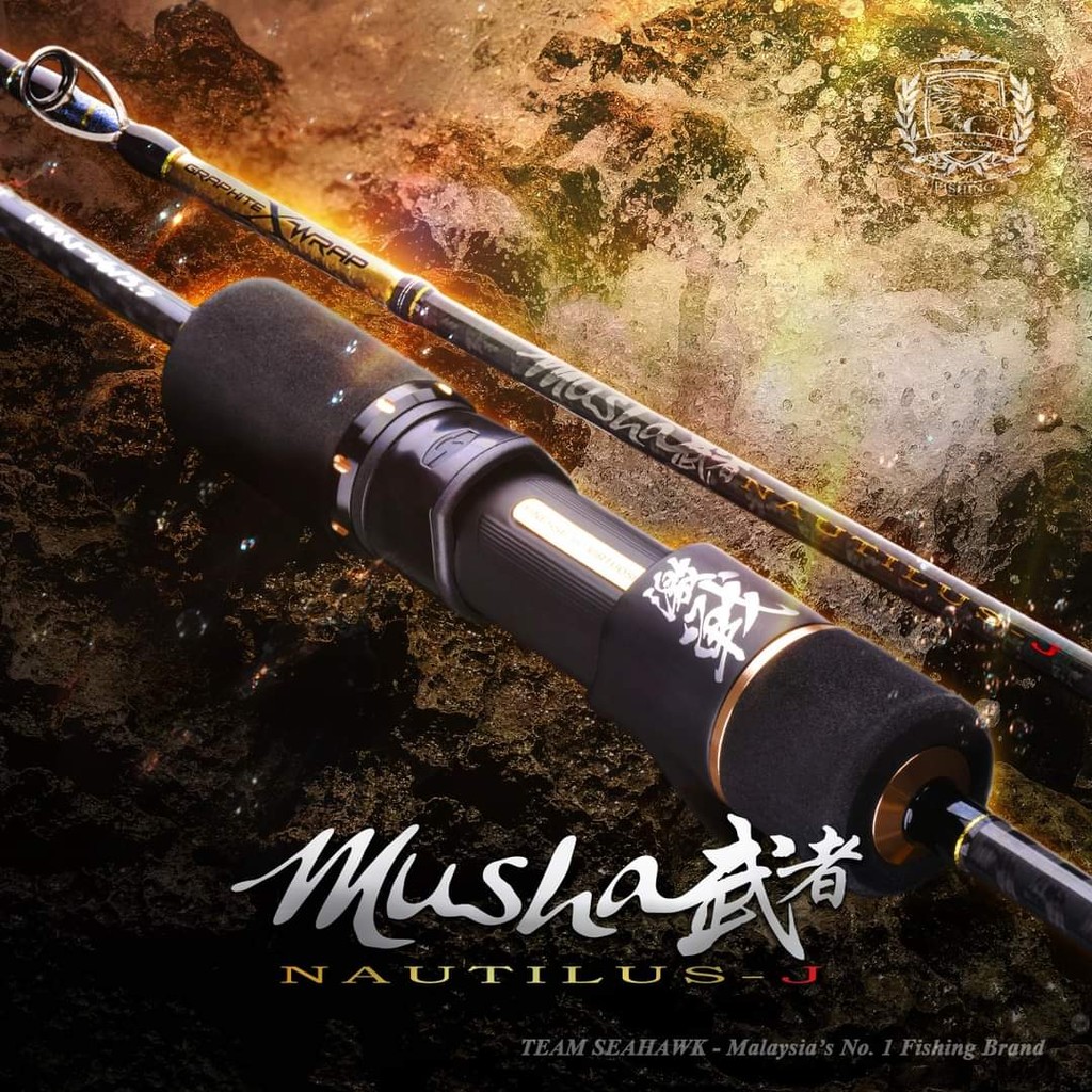Jual SEAHAWK Joran Jigging OverHead Musha Nautilus-J - Fishing Rod ...
