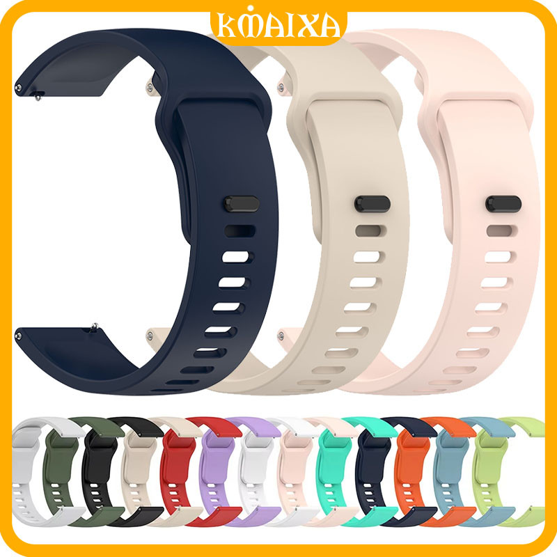 Silicone Strap for Redmi Watch 5 Active/ Mi Watch 5 Lite 22mm Watch Band Replacement Sport Rubber Strap Smartwatch for Jam Tangan Smartwatch Huawei Watch GT 5 4 3 /Samsung Watch/Aolon/ITEL/Amazfit GTS GTR /Xiaomi Watch S4 S1 S2 S3 Active