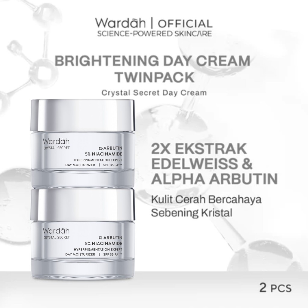 Wardah Crystal Secret Brightening Day Cream 30 g Twinpack