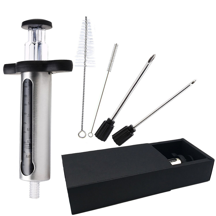 Jual New 1.5 Oz Meat Injector Syringe Turkey Marinade Injector Meat ...