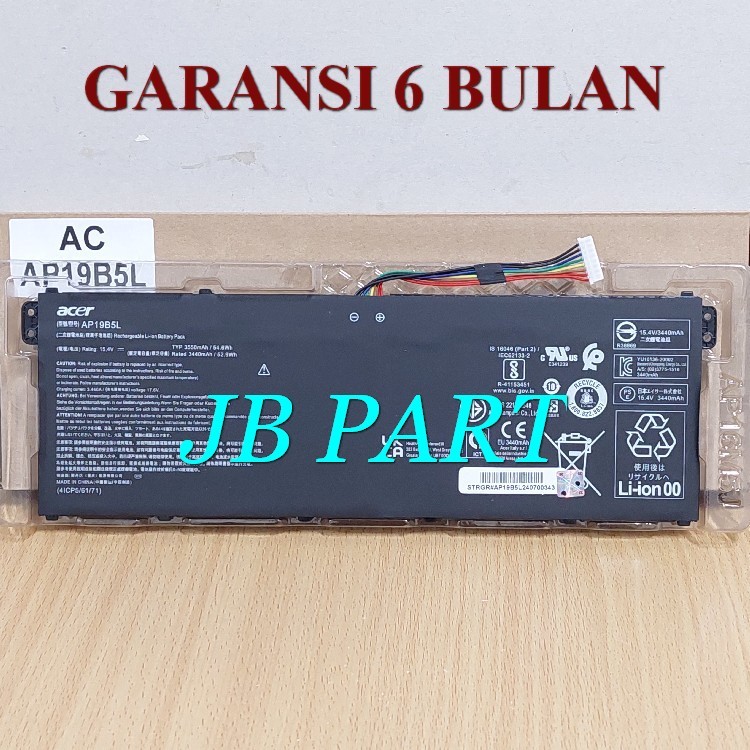 Jual Baterai Acer AP19B5L For Aspire 5 A315 58 A517 52 A715 42 A715 41 
