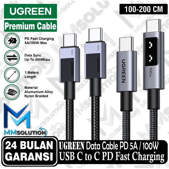 Jual UGREEN Kabel Data PD Type C To Type C Fast Charging 100W 5A ...