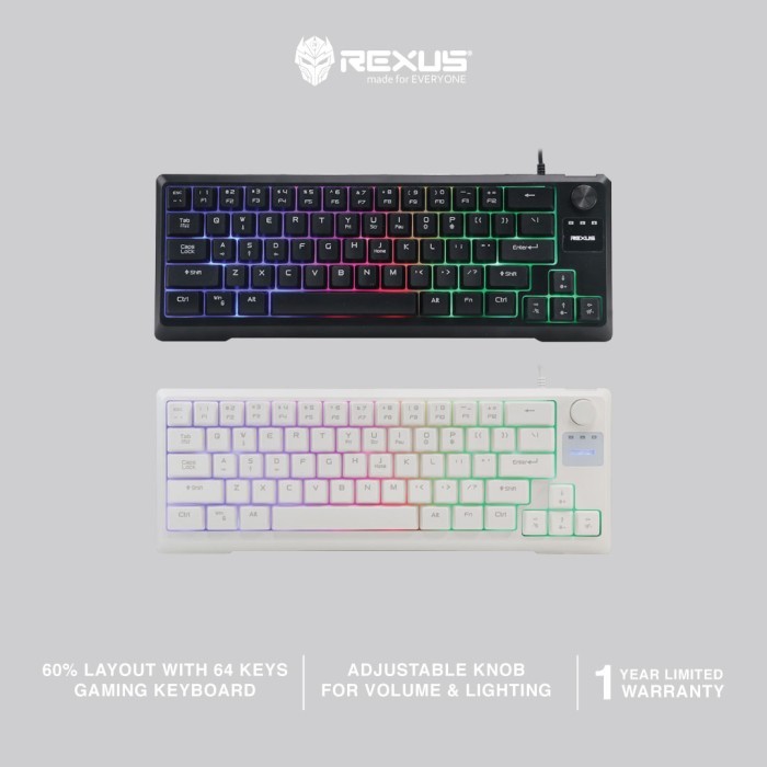 Jual Rexus Keyboard Gaming Battlefire K65M - Black | Shopee Indonesia