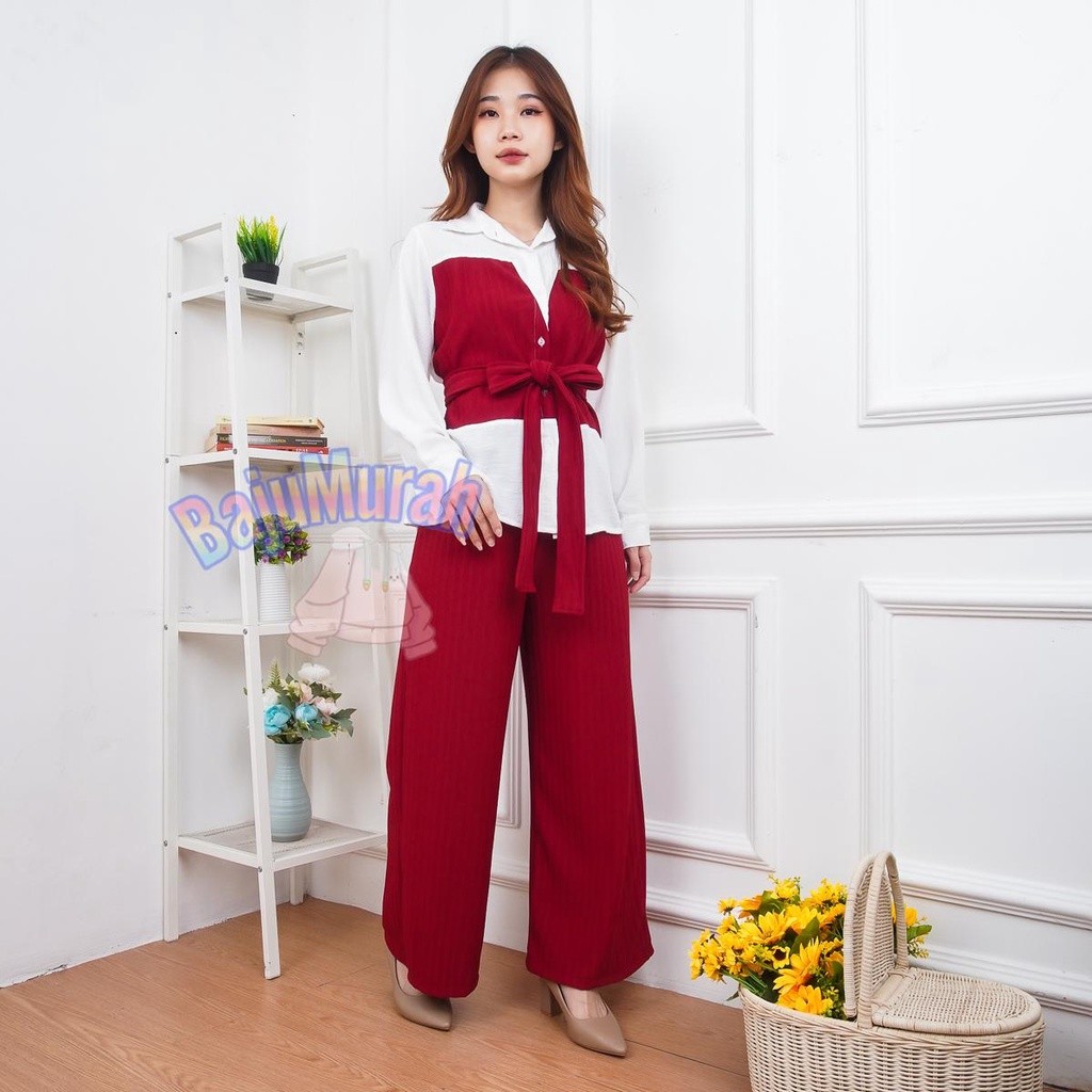 Jual NAJWA SETELAN STEFA WANITA CRINGKLE COMBI PREMIUM