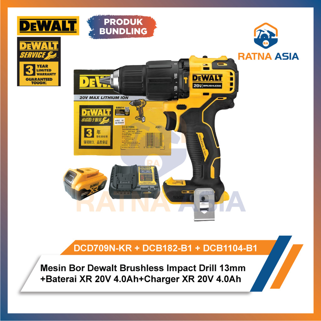 Jual Dewalt DCD709 Brushless Hammer Drill Bor Tembok Baterai 18/20V max ...