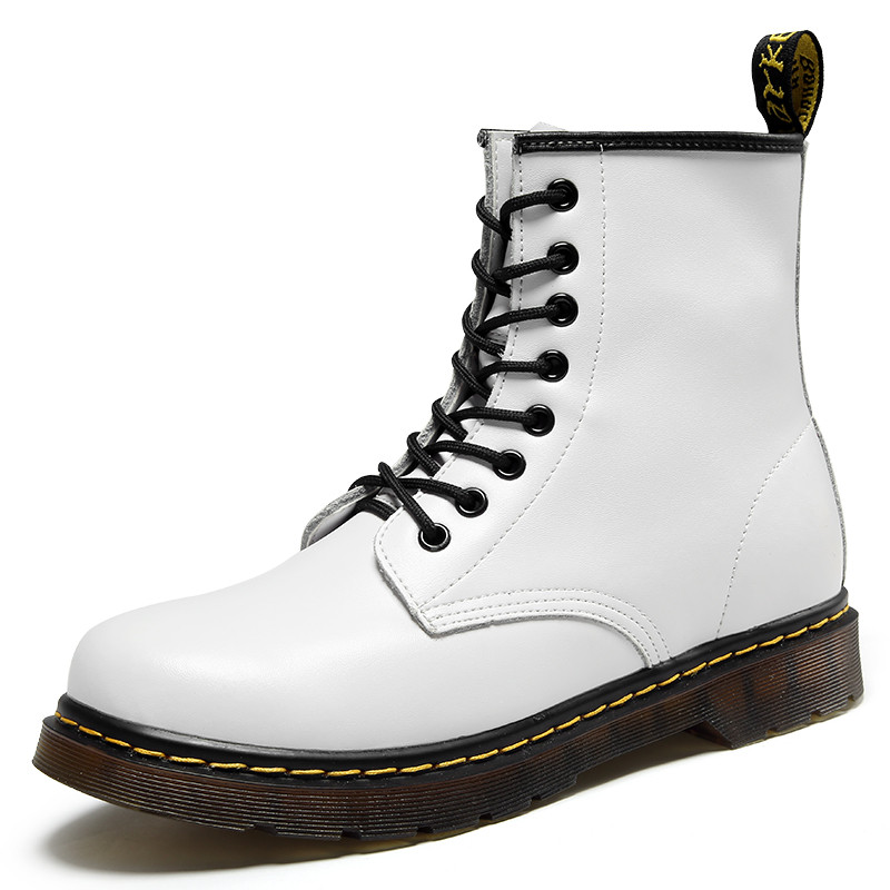 Jual Men's Doc Martens Leather shoes Men's winter Uggs plus fleece high
