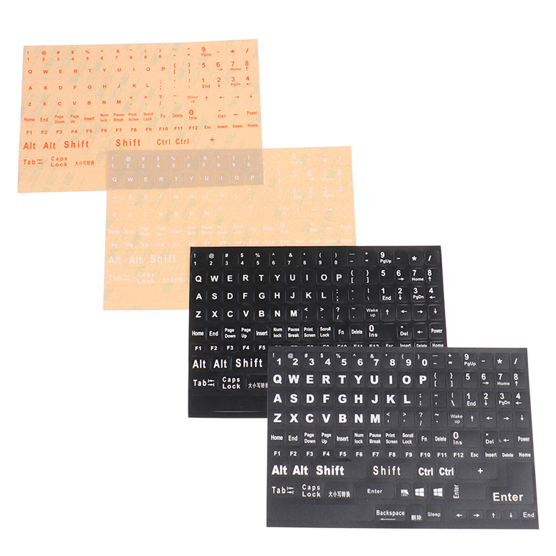 Jual Multi-language English Russian Arabic Korean full Keyboard Sticker ...