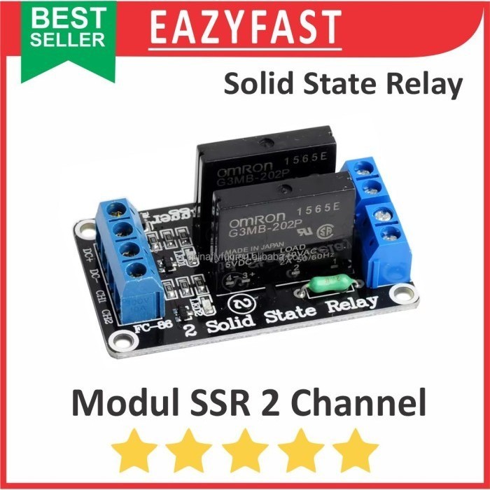 Jual Modul Solid State Relay SSR 2Ch 2 Ch Chanel Channel 5 V Volt 5V DC ...