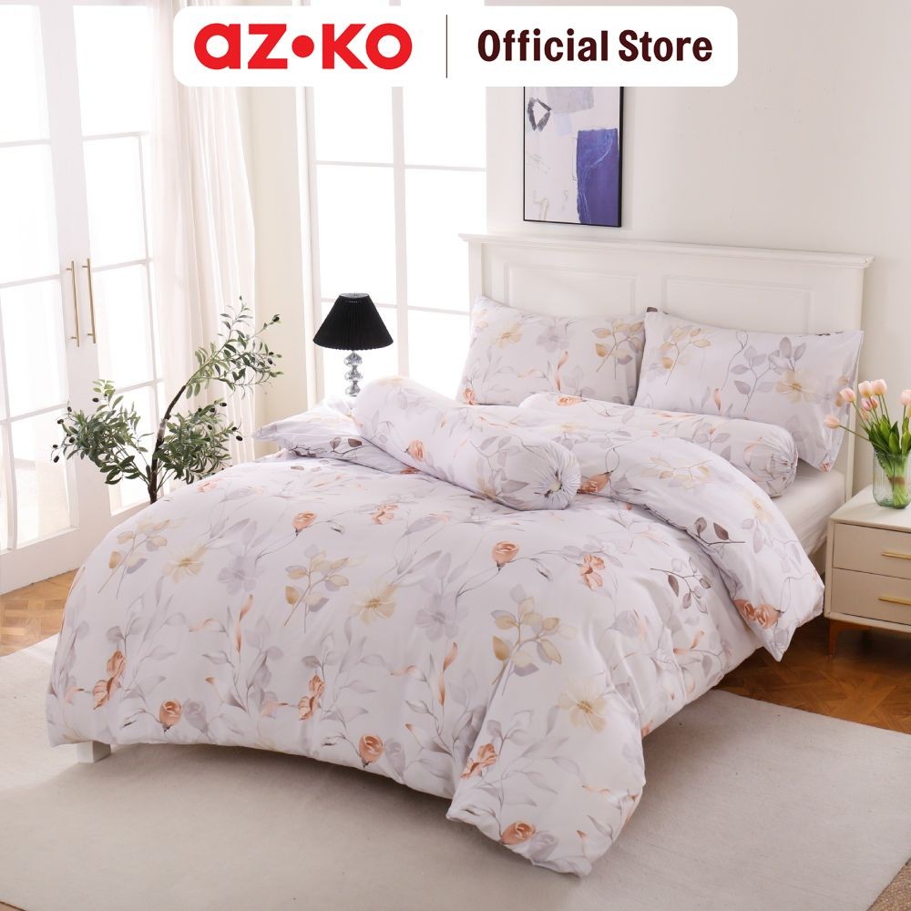 Jual AZKO Sleeplite Set Seprai Microfiber Flower Cel Sprei Seprai ...