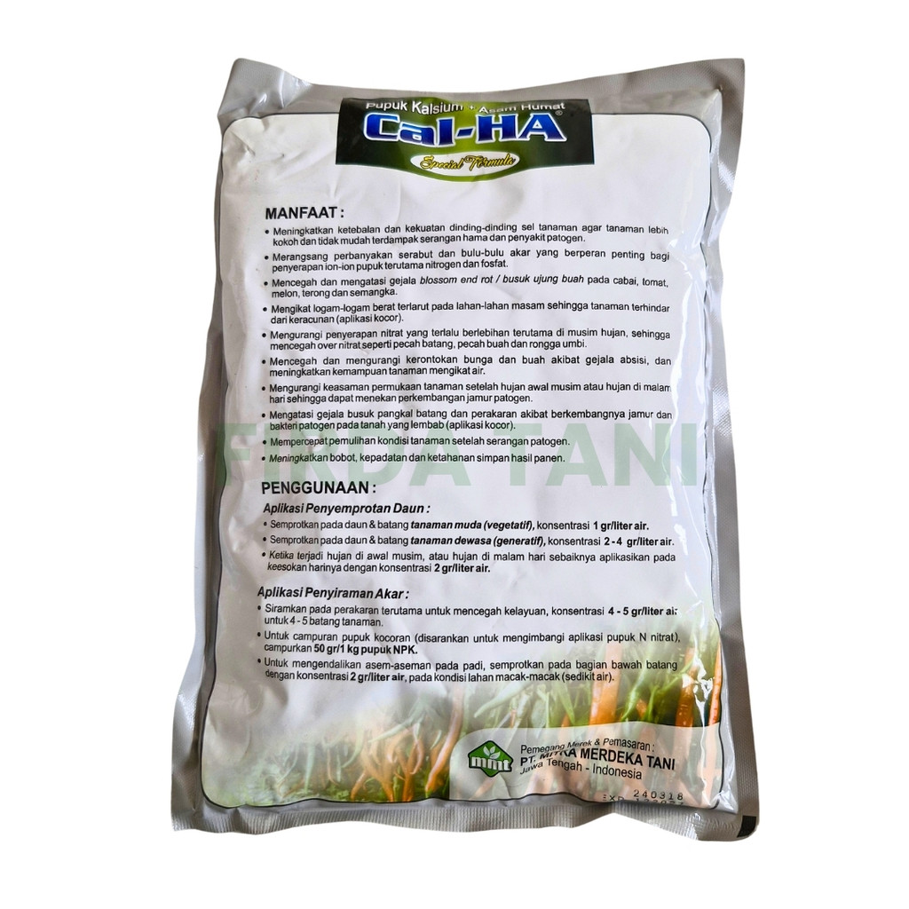 Jual Cal Ha 1kg Pupuk Calsium plus Asam Humat Original MMT Calha 1kg ...