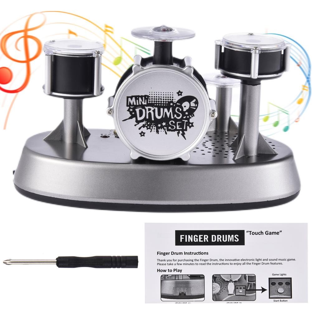Eitgzwas 2020 Desktop Drum Set Electronic Mini Finger Press Drum Desktop Inspire Hearing