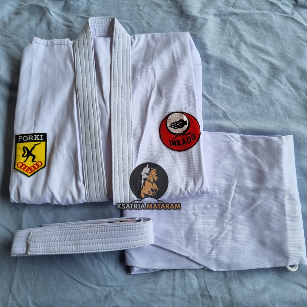 Jual PREMIUM / (Bonus sabuk) Baju Karate INKADO Dewasa seragam beladiri ...