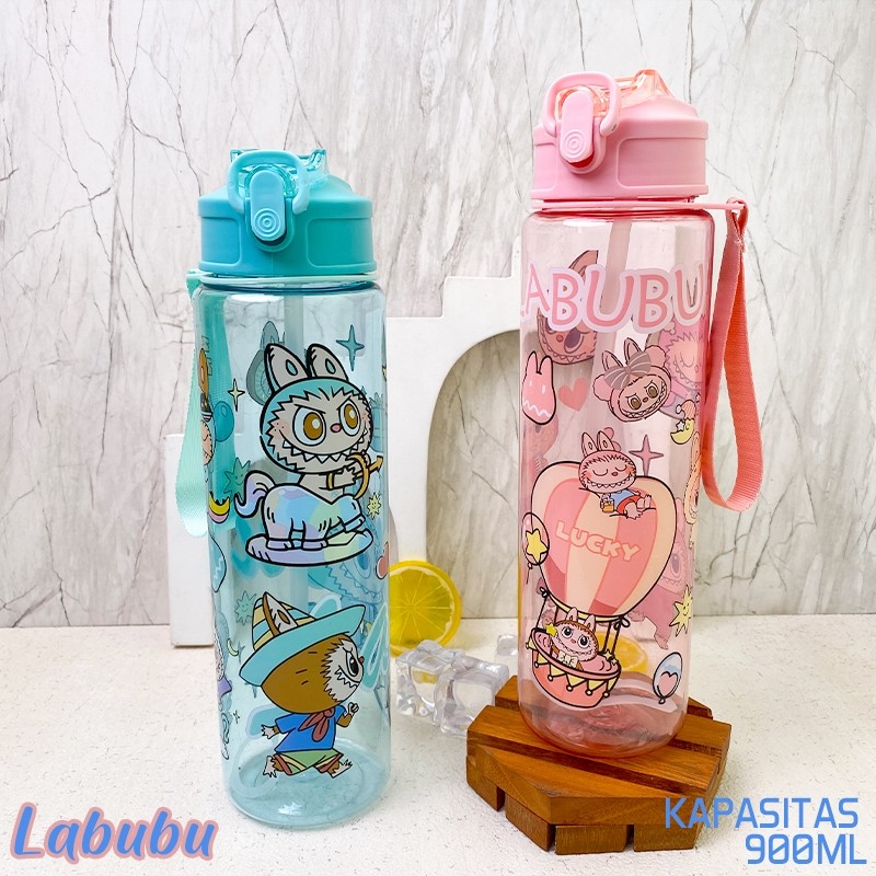 Jual Botol Minum LABUBU 900 ML Botol Air Minum Anak Karakter Botol ...