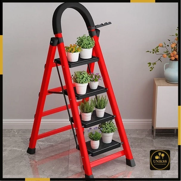 [UNIK88] Tangga Rumah Lipat Tangga Besi Lipat 3/4/5/6  Household Steel Ladder | AutoStock