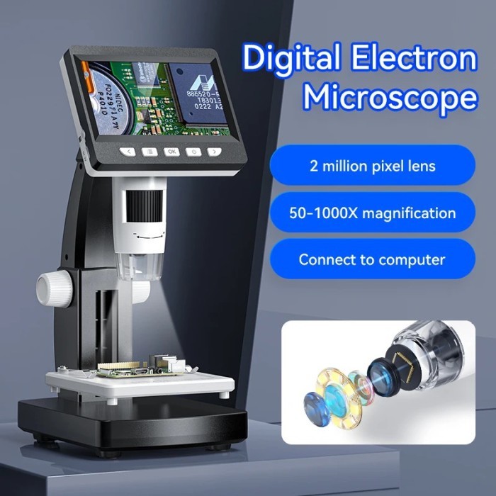 Jual Mikroskop Digital 1000x Industrial Microscope Kamera Video ...