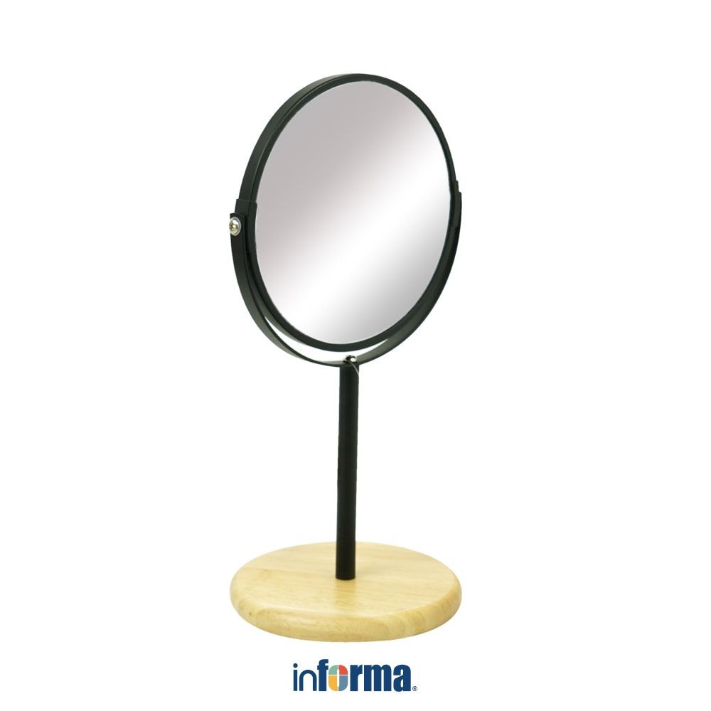 Jual Informa Cermin Rias Meja 18.5 cm Pembesaran 2X - Hitam Magnifying ...
