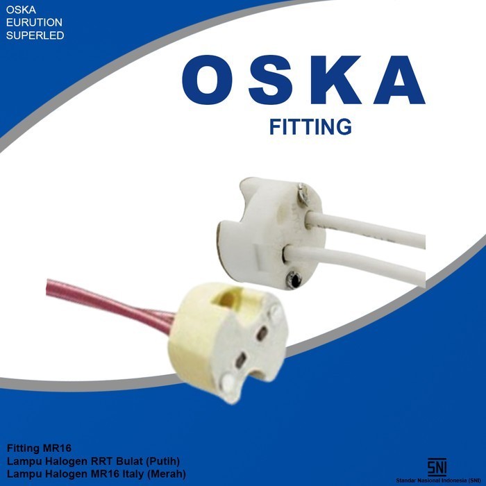 Jual OSKA Fitting Lampu Halogen RRT Bulat (Putih) Lampu Halogen MR16 ...